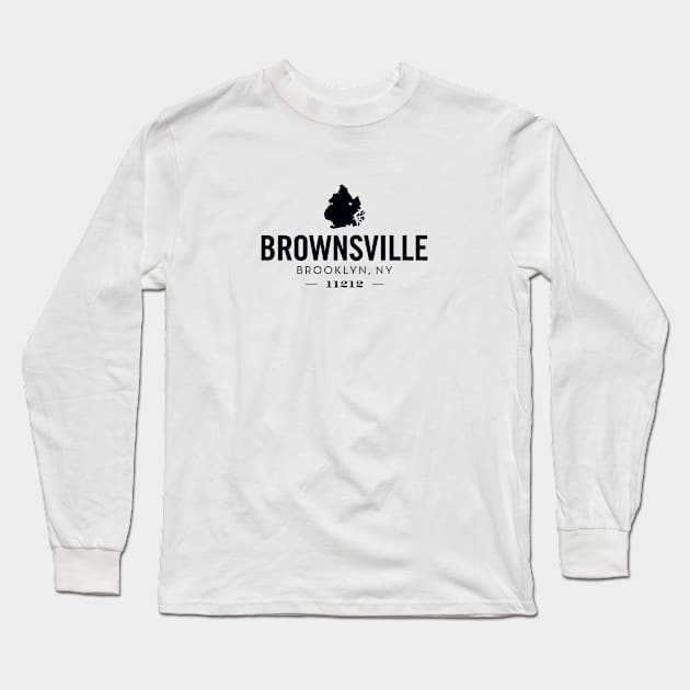 Brownsville (black) Long Sleeve T-Shirt by Assertive Shirts